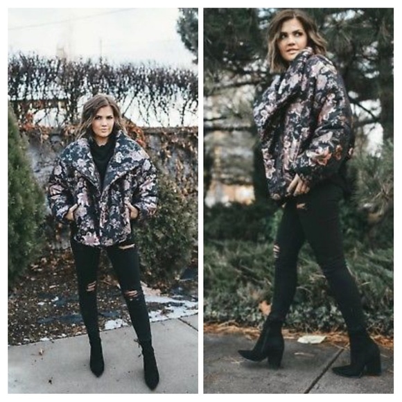 Free People Jacquard Floral Puffer Jacket - Picture 5 of 8